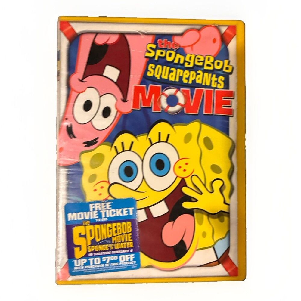 The SpongeBob SquarePants Movie DVD 2004 Yellow Case Nickelodeon Patrick Tested